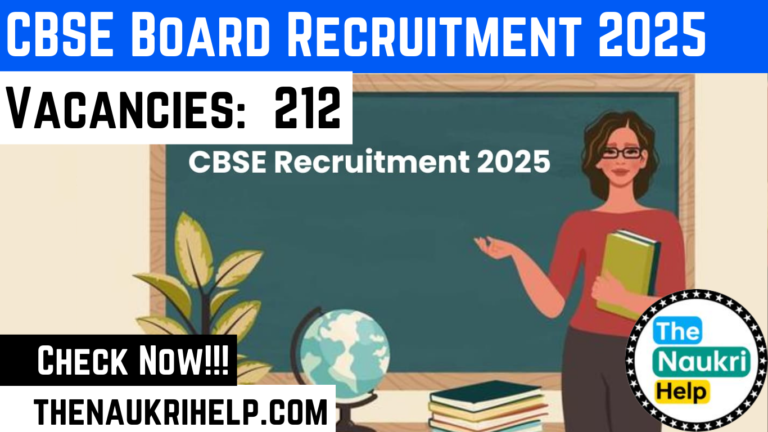 CBSE Board Recruitment 2025: Apply Online for 212 Superintendent and Junior Assistant