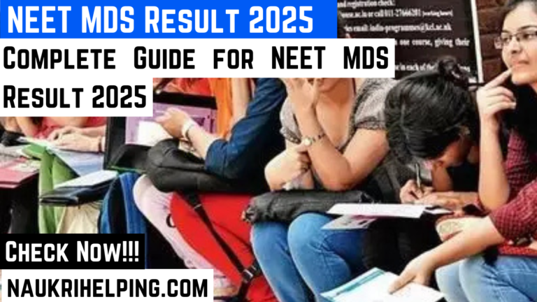 NEET MDS Result